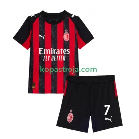 Billiga Fotbollströjor AC Milan Santiago Gimenez 7 Barn Hemma tröja 2025/26 Kortärmad